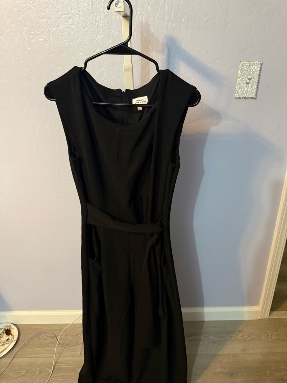 Tahari Black Sleeveless Jumpsuit